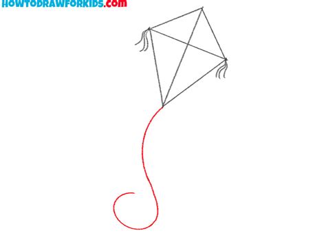How To Draw A Kite Easy Drawing Tutorial For Kids