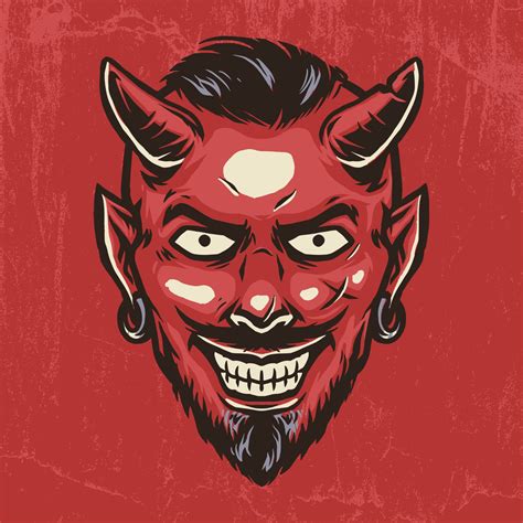 Devil Smile Hand Drawn Illustration 2534519 Vector Art At Vecteezy