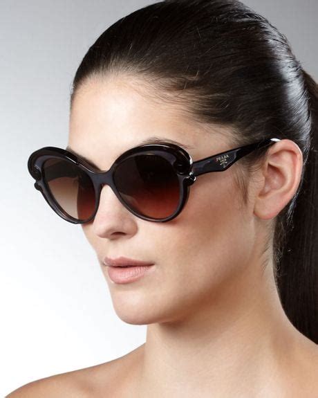 Prada Cat Eye Sunglasses Brown In Brown Light Brown Lyst