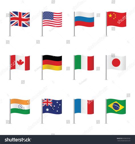 World Flags Vector Set 303620162 Shutterstock