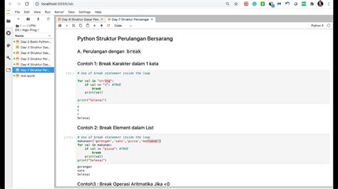 Day Virtual Class Python Struktur Perulangan Bersarang Nested Loop YouTube