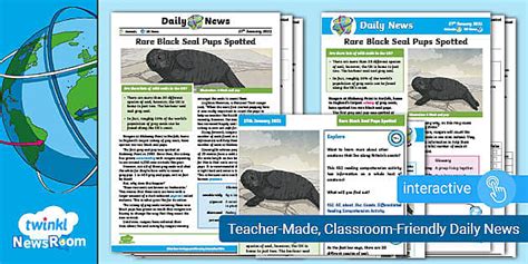 Seals Reading Comprehension Twinkl Newsroom Resources