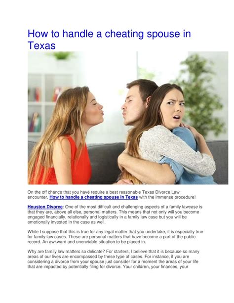 ppt how to handle a cheating spouse in texas powerpoint presentation id 8937208