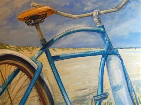 Beach Bike Bicycle Painting Bicycle Art Beach Bike