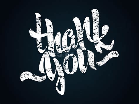 Thank You Lettering Hand Written Thank You Poster Modern Hand Stock