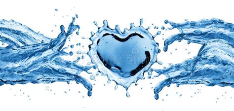 Water Splash In The Form Of A Heart Stock Illustration Illustration
