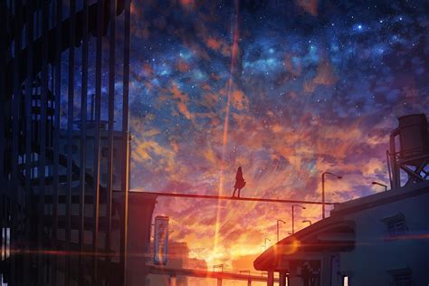 Pin by HanaJoutouchi on ミαηїмε şεηεɾү彡 Anime scenery Fantasy art landscapes Sky anime
