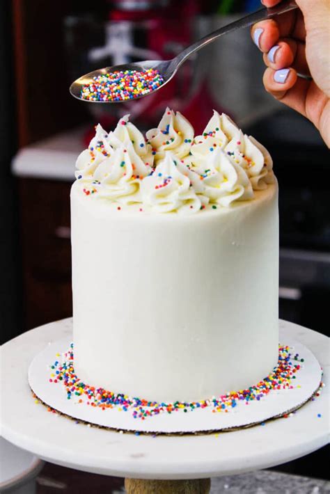 Mini Vanilla Cake Recipe Simple 4 Inch Layer Cake Chelsweets