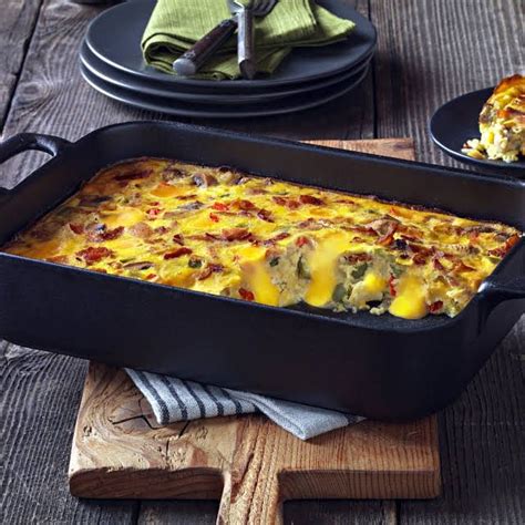 Bake for 40 minutes or until center is set and casserole is heated through. VELVEETA® Cheesy Bacon Brunch Casserole with Oscar Mayer ...