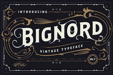 Bignord Vintage Typeface Font Youworkforthem