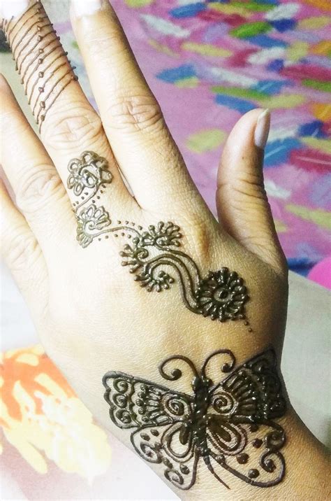 Butterfly Mehndi Design Hand Henna Mehndi Designs Hand Tattoos