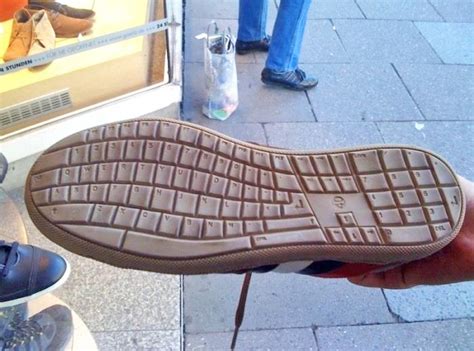 The Bottom Of These Shoes Have A Keyboard On Them