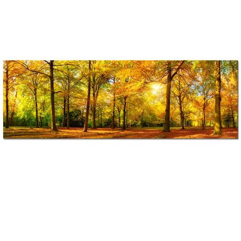 Large Autumn Forest Canvas Wall Art Printsautumn Tree