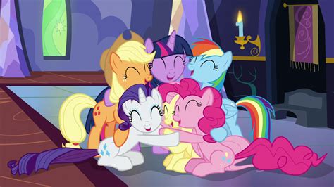 Image Mane Six In A Group Hug S7e14png My Little Pony Friendship