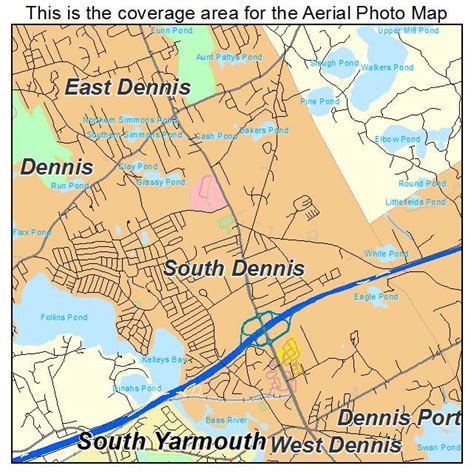 Aerial Photography Map Of South Dennis Ma Massachusetts