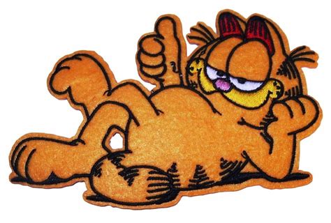 Garfield Cartoon Character Lying Down 3 Tall Embroidered Patch