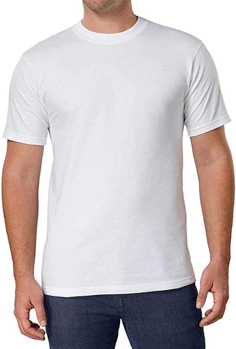 6 pack kirkland signature men s crew neck t shirts 100 cotton tagless white amazon ca