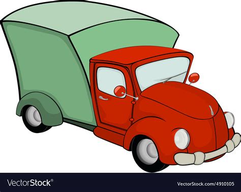 Delivery Truck Cartoon Royalty Free Vector Image