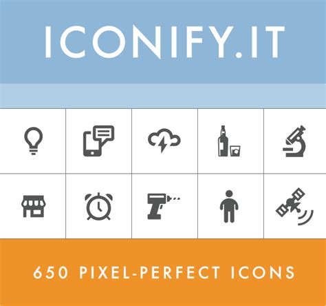 Iconify 650 Pixel Perfect Icons Only 14 Mightydeals