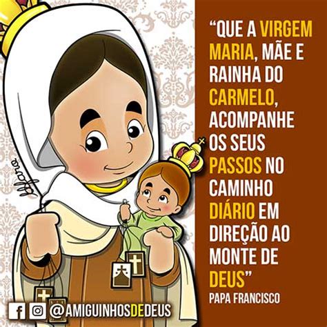 O propósito dos eremitas era ter um estilo de vida simples e pobre, em respeito ao profeta elias, que também havia se refugiado naquele monte. #tuitedopapa - 16 de julho de 2018 ~ Amiguinhos de Deus