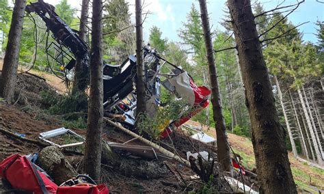 The cable car was travelling up the mountain when the cabin fell some 20 metres to the ground and rolled several times before it was stopped by trees coroners had started identifying the victims, who included foreign nationals, she said, without giving further details. Deadly Italy cable car crash probed as child fights for life - Global Times