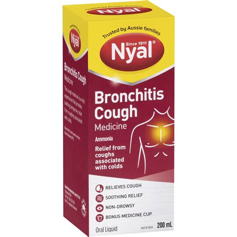 Nyal Cough Syrups Bronchitis Mix 200ml Woolworths