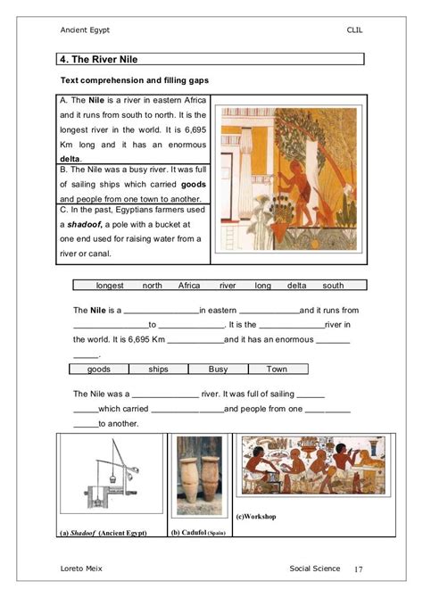 ancient egypt vocabulary matching worksheet answers