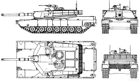 M1a1 Abrams Blueprints Free Outlines