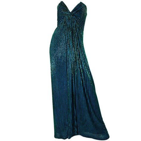 1970s Beaded Bob Mackie Gown At 1stdibs