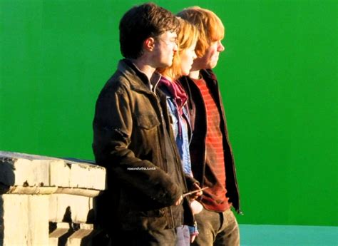 Deathly Hallows Part 2 Behind The Scenes Harry Potter Photo