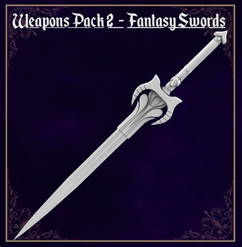 Free 3d File Pack Of Weapons V2 Fantasy Swords・3d Print Design To