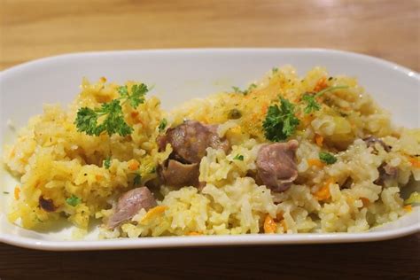 How to make fried chicken gizzards. Recipe for Chicken Gizzards with Rice and Vegetables