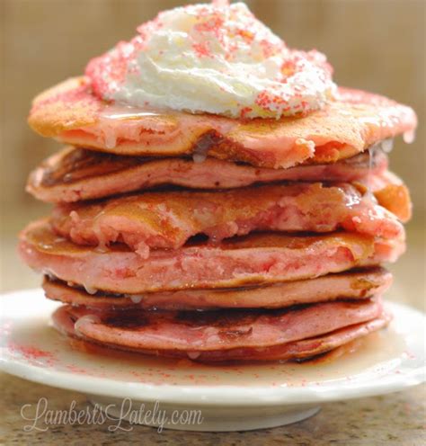 Add water, oil and eggs; Strawberry Cake Mix Pancakes Recipe | Lamberts Lately