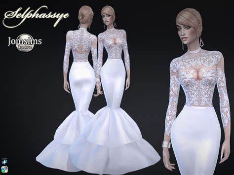The Sims Resource Natasha Dress Sims 4 Wedding Dress