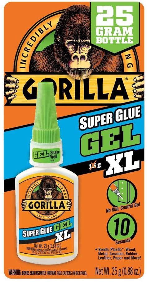 Gorilla Super Glue Gel Xl 25 Gram Clear 052427008015
