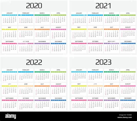 2022 2023 Calendar Vector Calendar 2022