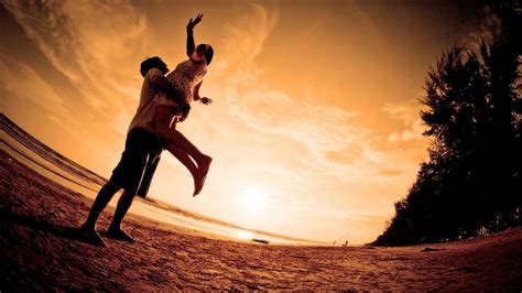 Love Couple Pair Silhouettes Evening Happiness Embrace Hd Wallpaper Pxfuel