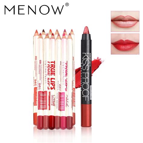 MENOW Brand Make Up Set 12 Colors Lipliner And Hot Sale Kiss Proof