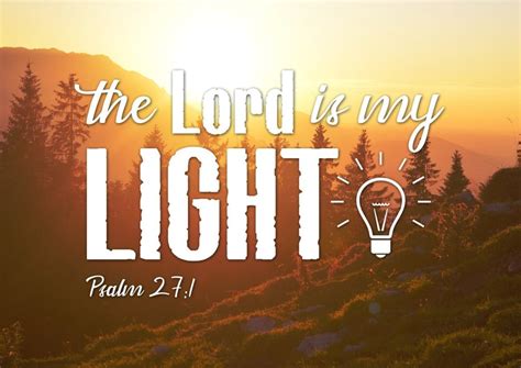Psalm 271 The Lord Is My Light Canvas Wall Art Print