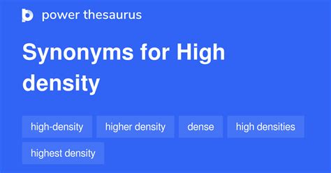 High Density Synonyms 45 Words And Phrases For High Density