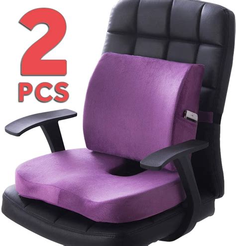 Qol Orthopedic Memory Foam Seat Cushion And Lumbar Support Back Pillow
