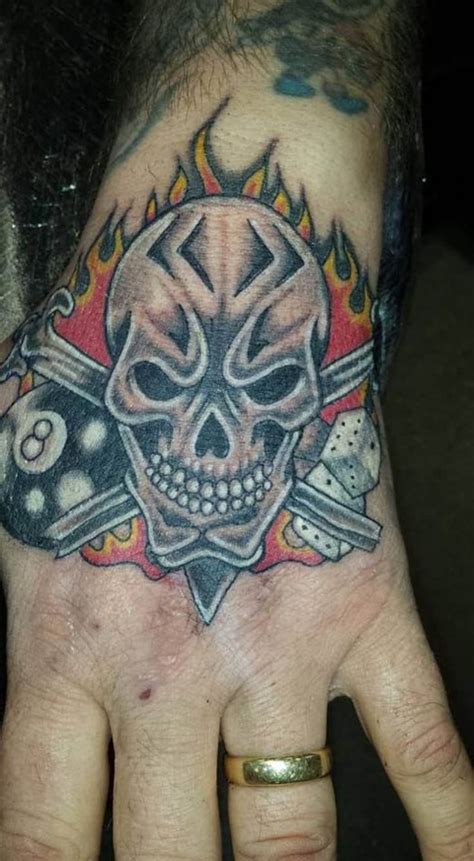 Flaming Skull Tattoos Tattoo Ideas Artists And Models Hand Tattoos