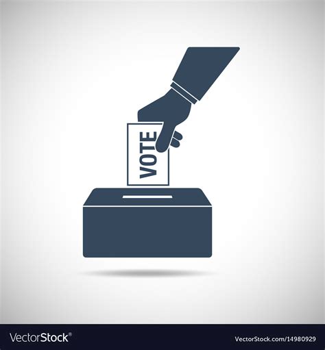 Election Day Concept Icon Hand Putting Voting Vector Image