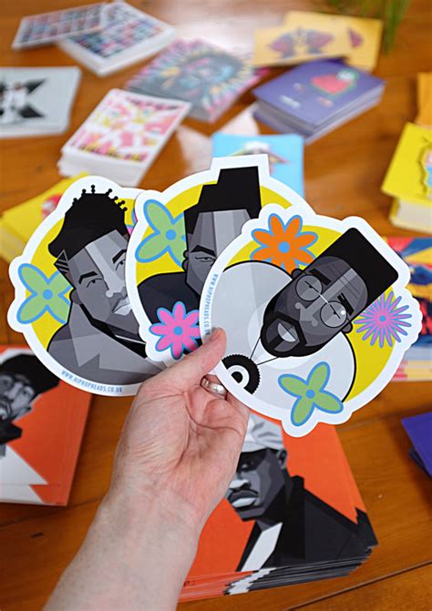 Vinyl Stickers 11 Hip Hop Head Prints By Dale Edwin Murray