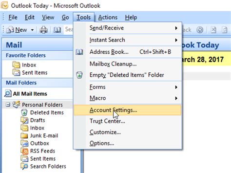 Set Up New E Mail Account In Microsoft Office Outlook 2007