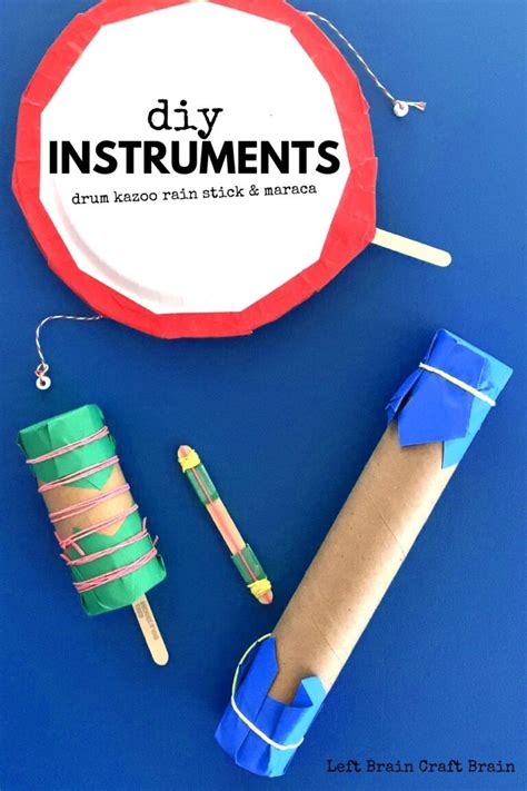 Diy Musical Instruments Kazoo Paper Plate Drum And Rainstick Left