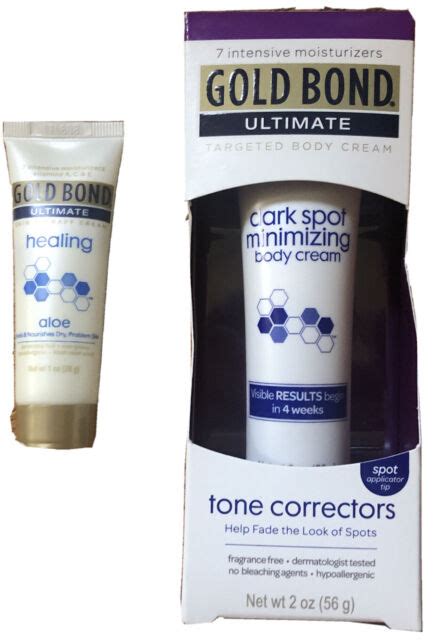 gold bond ultimate dark spot minimizing body cream 2 oz 1 oz healing cream ebay