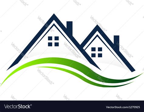 Houses Real Estate Logo Royalty Free Vector Image