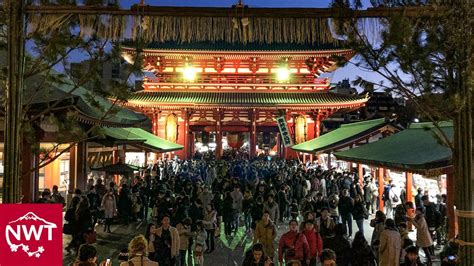 Super Crowded Asakusa Sensoji Temple New Year Tokyo 2020 Youtube