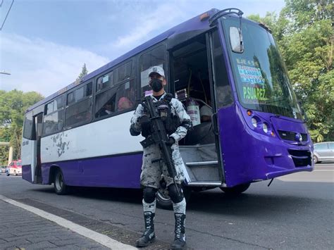 Refuerza Guardia Nacional Operativos En Transporte Público De Cdmx
